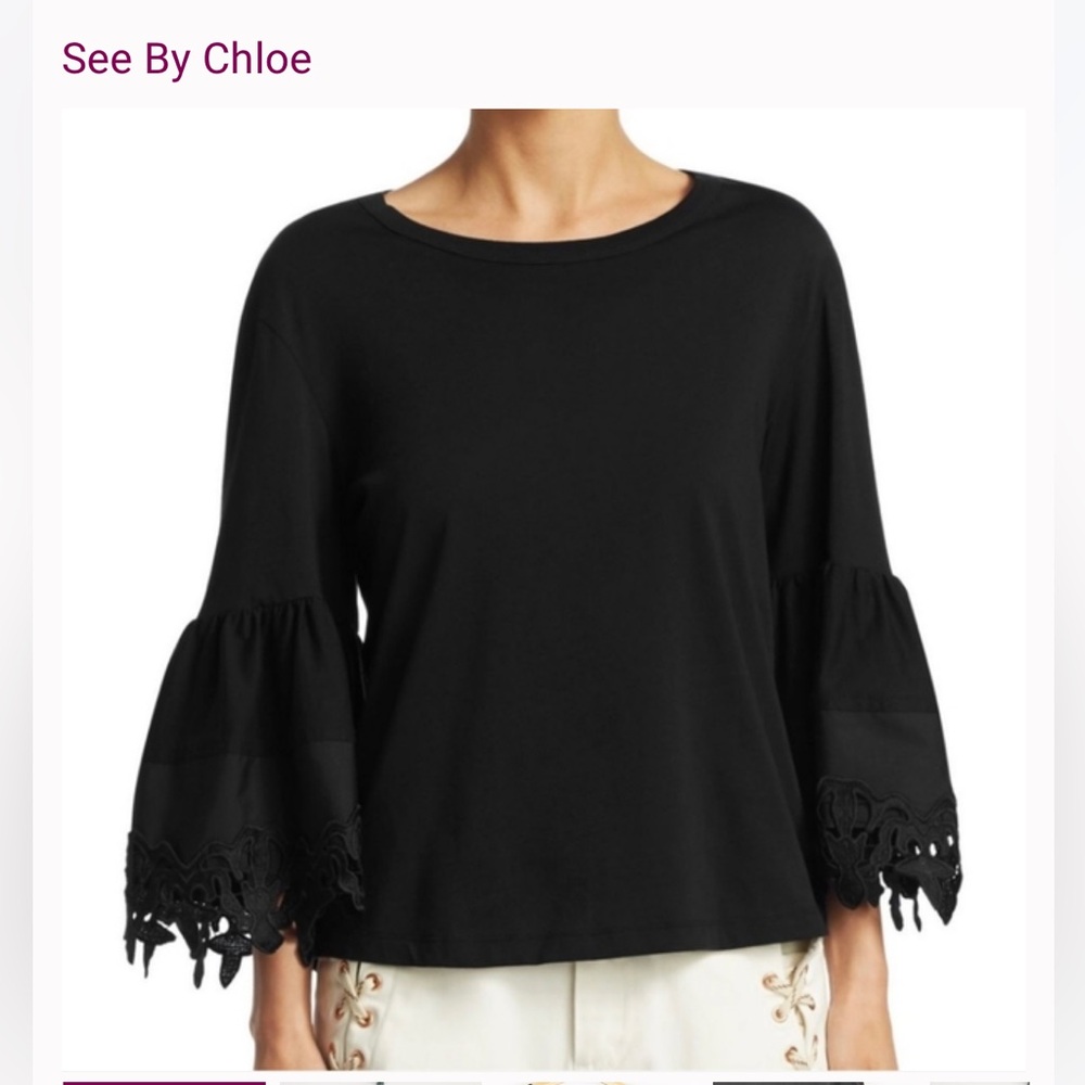 See by Chloe Elegant Black Women's Top